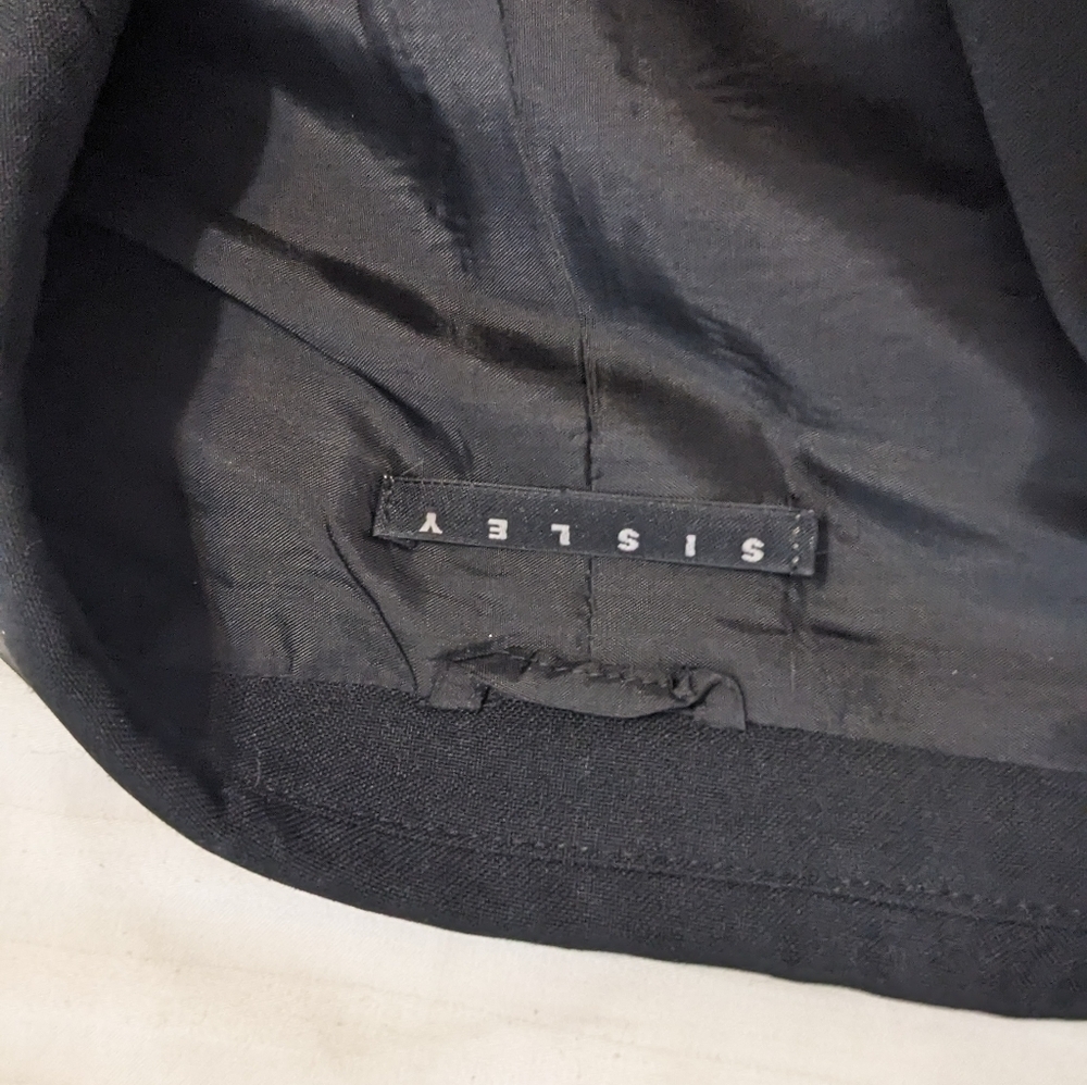 Sisley single breasted black suit jacket size 48 - Picture 3 of 9
